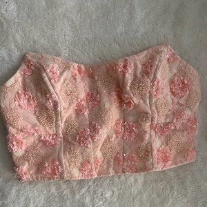 & other stories corset top in pink